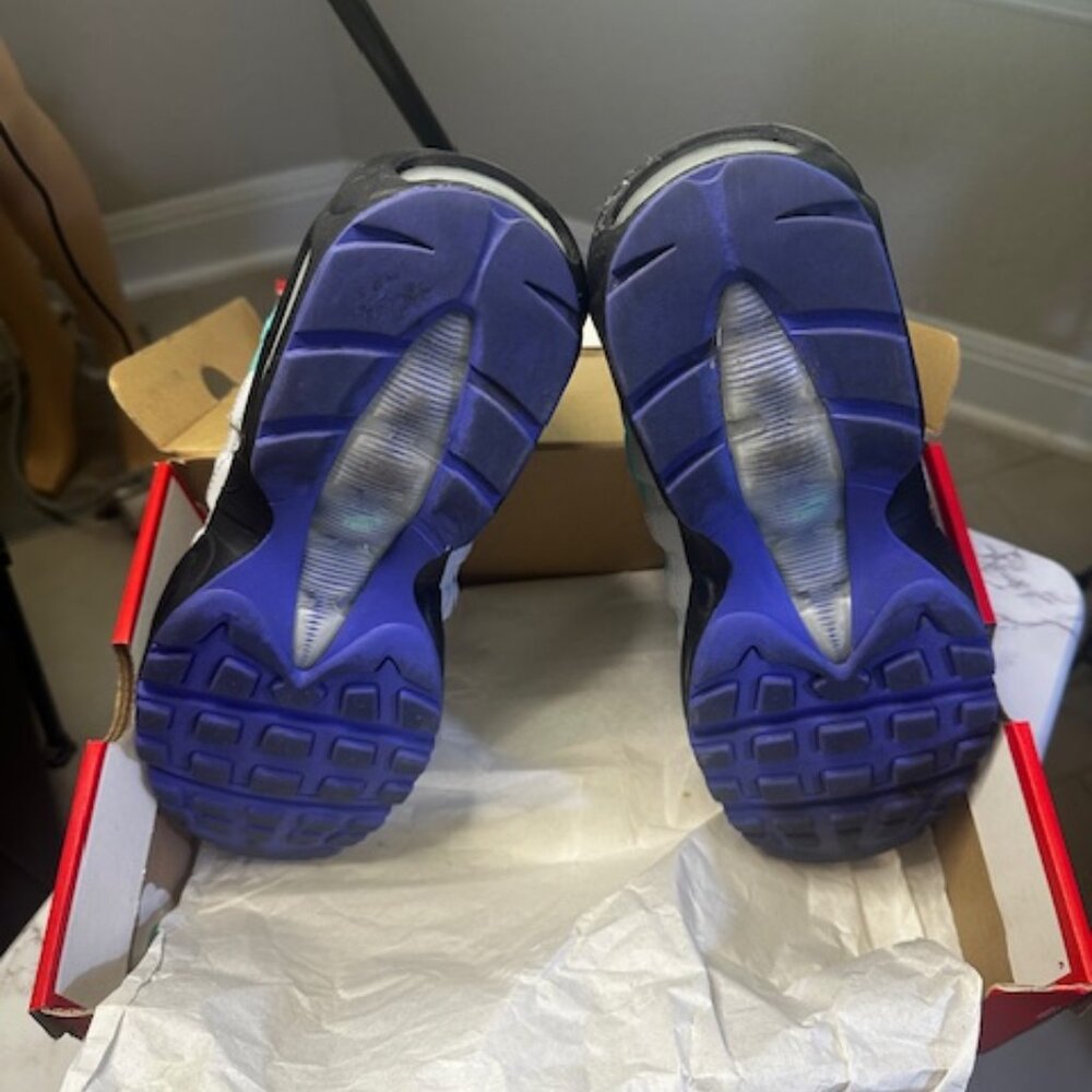 Nike Air Max 95 OG Wolf Grey/Black Indigo Burst Mens Shoes Sz 11.5 - Picture 6 of 8